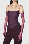 Hiram Boned Bustier - Purple