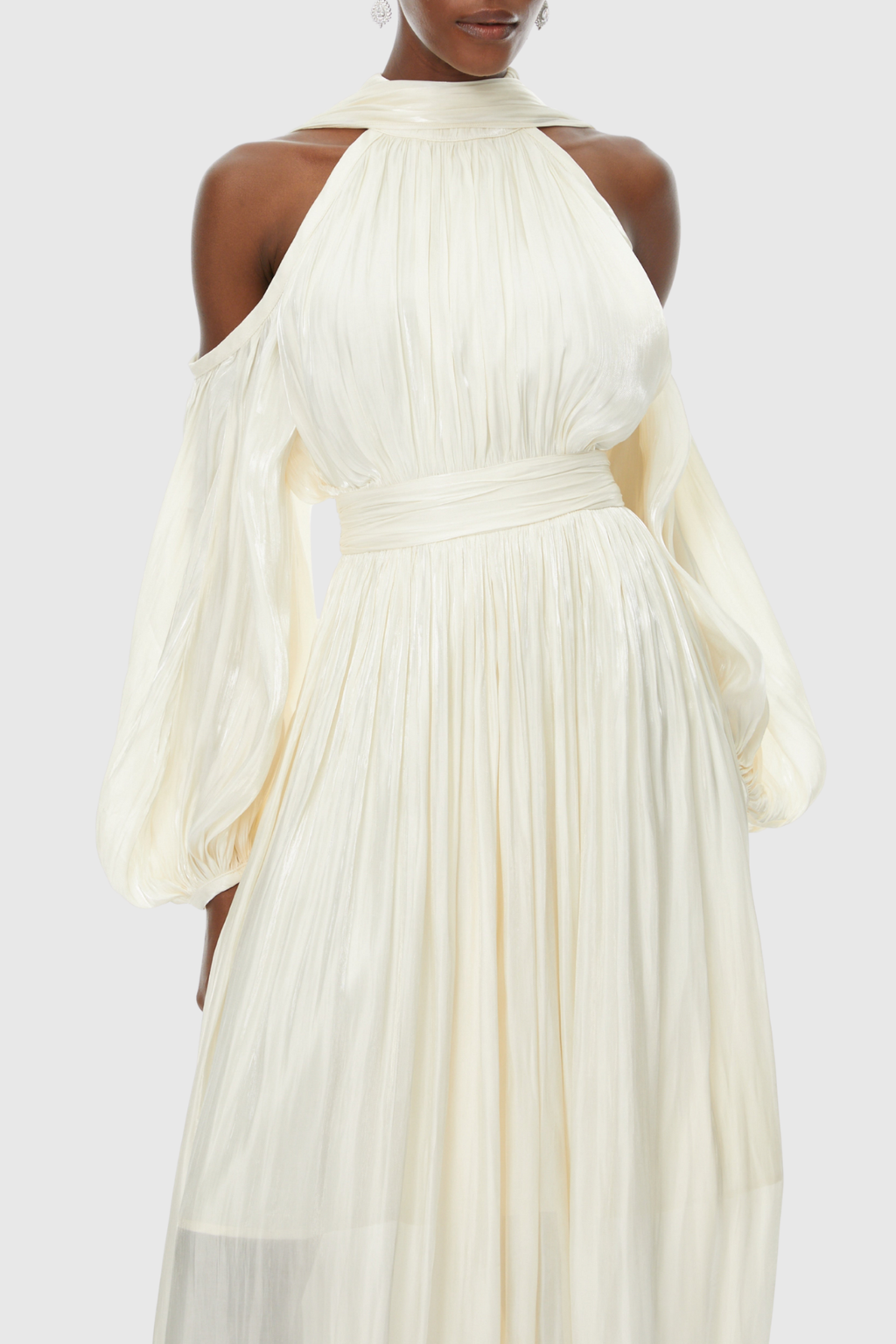 Imre Puff Sleeve Ruched Maxi Dress