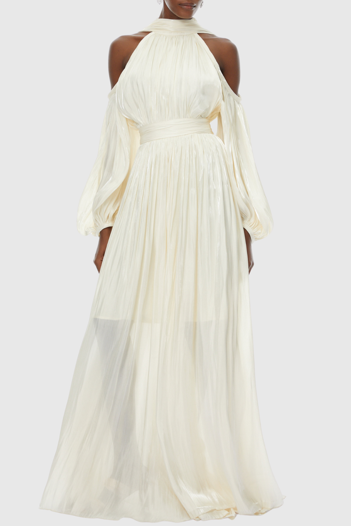 Imre Puff Sleeve Ruched Maxi Dress