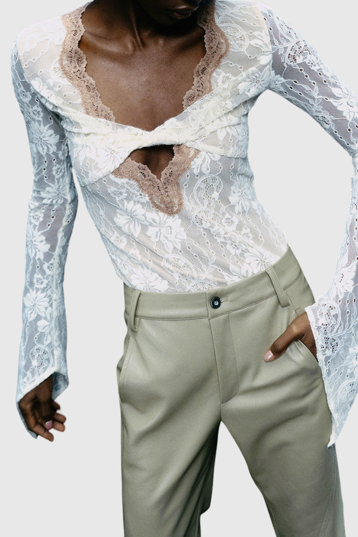 Indale Lace Bodysuit - Beige