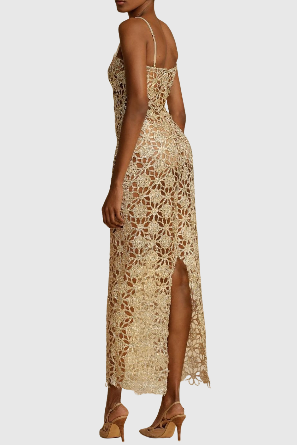 Isak Floral Crochet Midi Dress