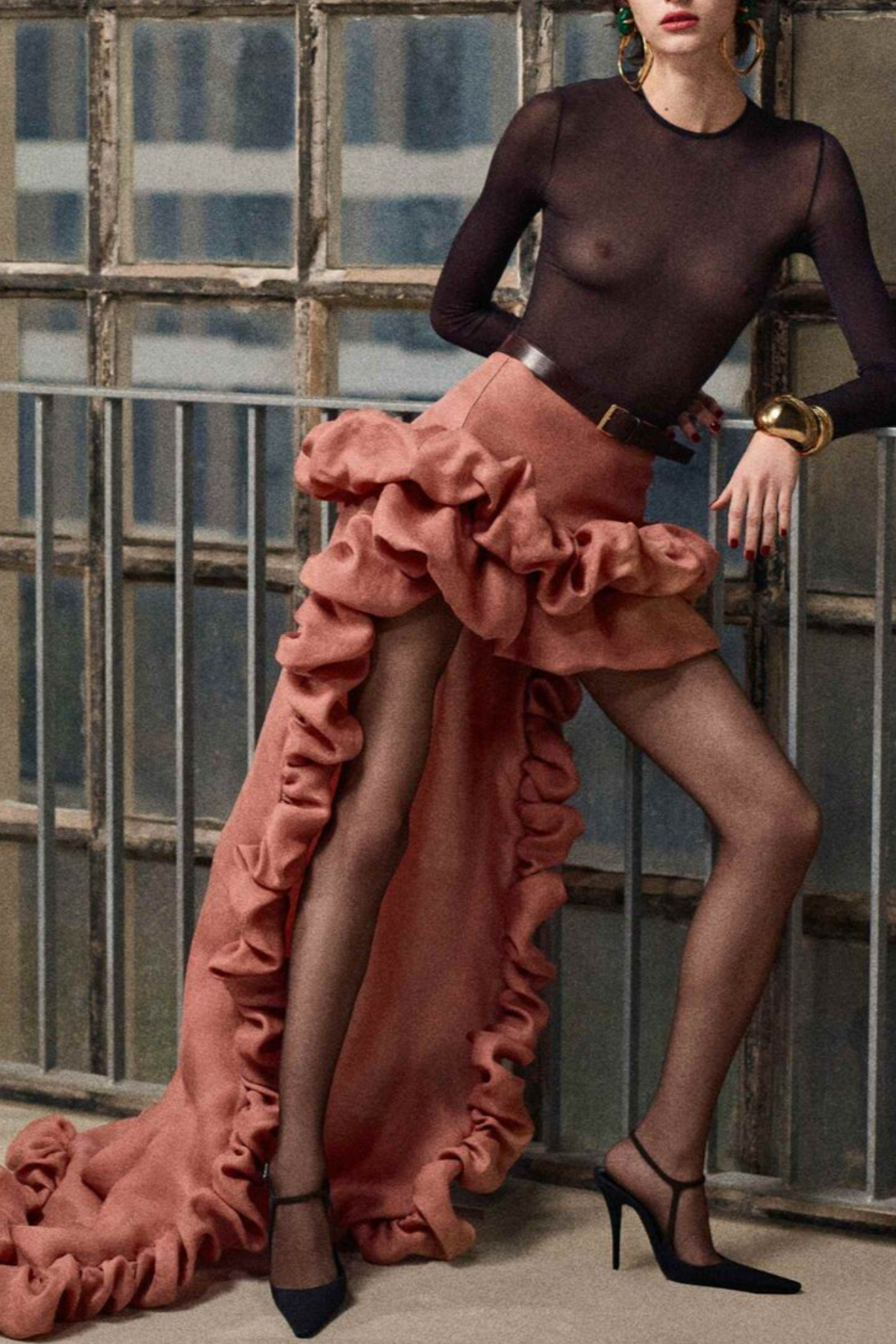 Janice Ruffle Skirt