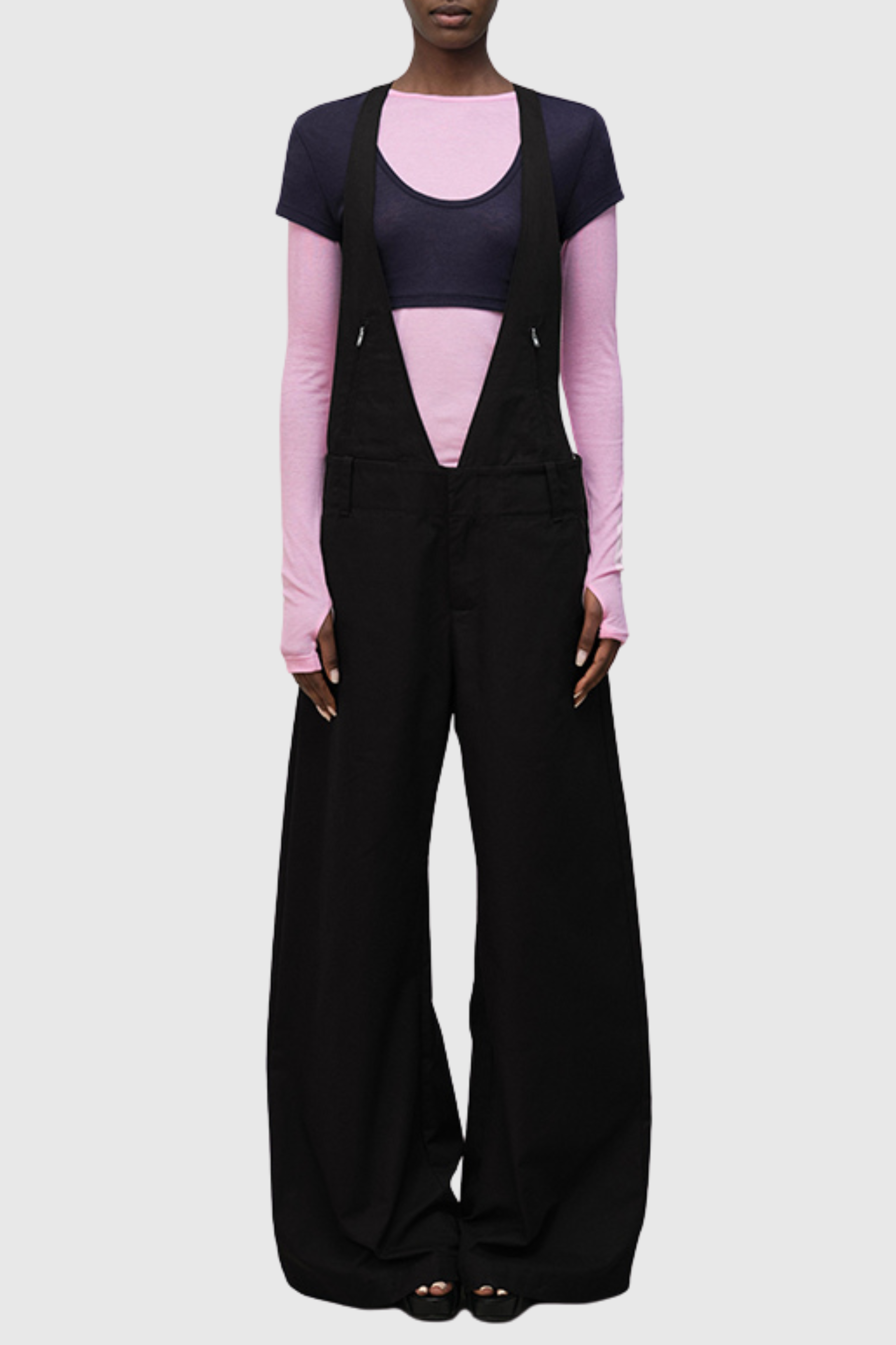 Jasleen V-neck Overalls - Black