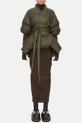 Juno Belted Batwing Jacket - Green
