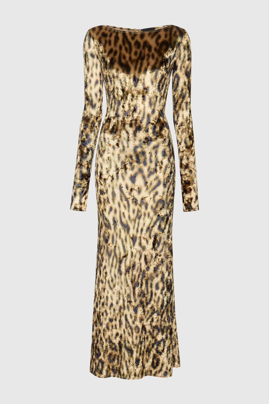 Kaysen Leopard Velvet Maxi Dress
