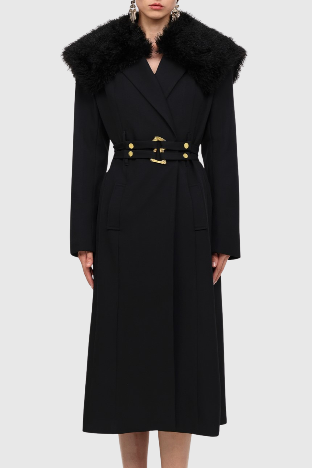 Kenna Faux Fur Belted Coat