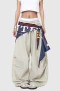 Kenta Baggy Cargo Pants - Apricot