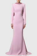 Khiona Flower Crystal Embellished Backless Maxi Dress