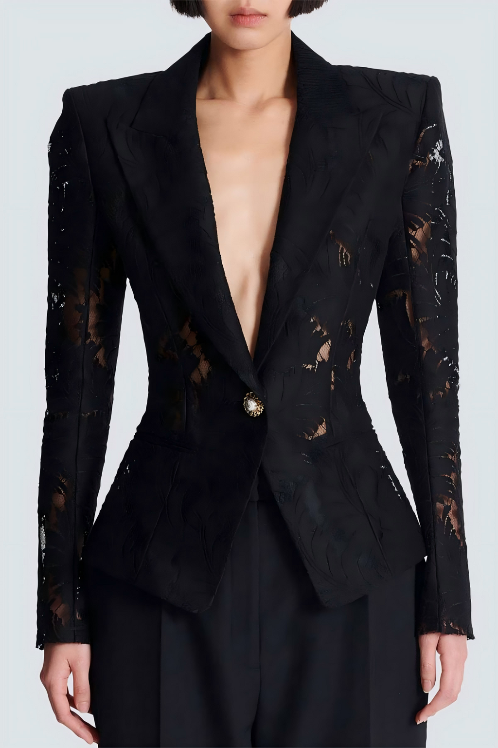 Kinan Single Breasted Lace Blazer