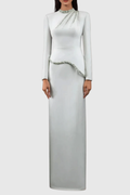 Kodiz Asymmetric Crystal Embellished Maxi Dress