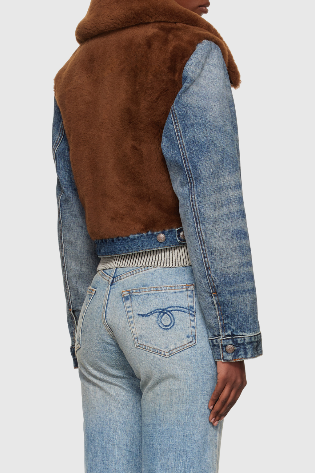 Krchie Faux Fur Denim Jacket