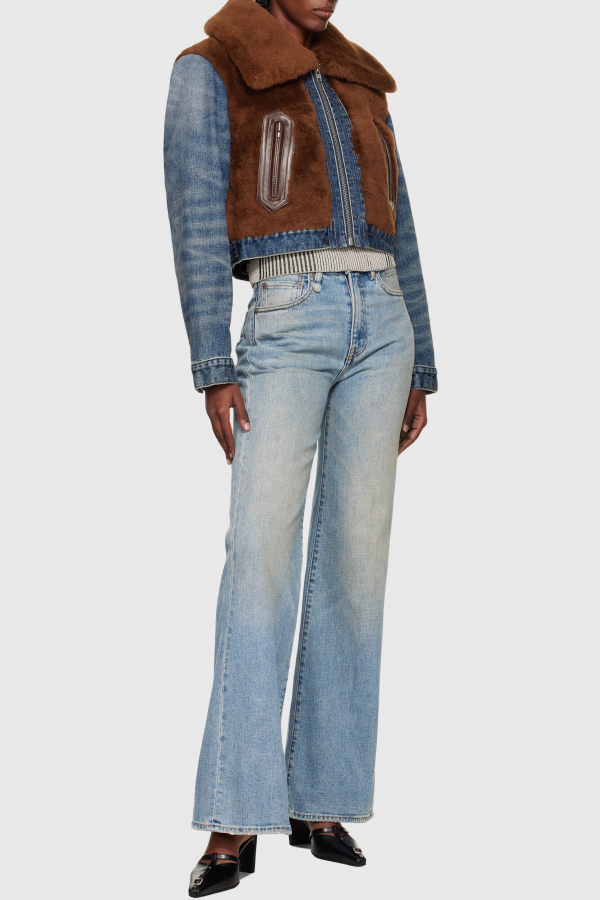 Krchie Faux Fur Denim Jacket