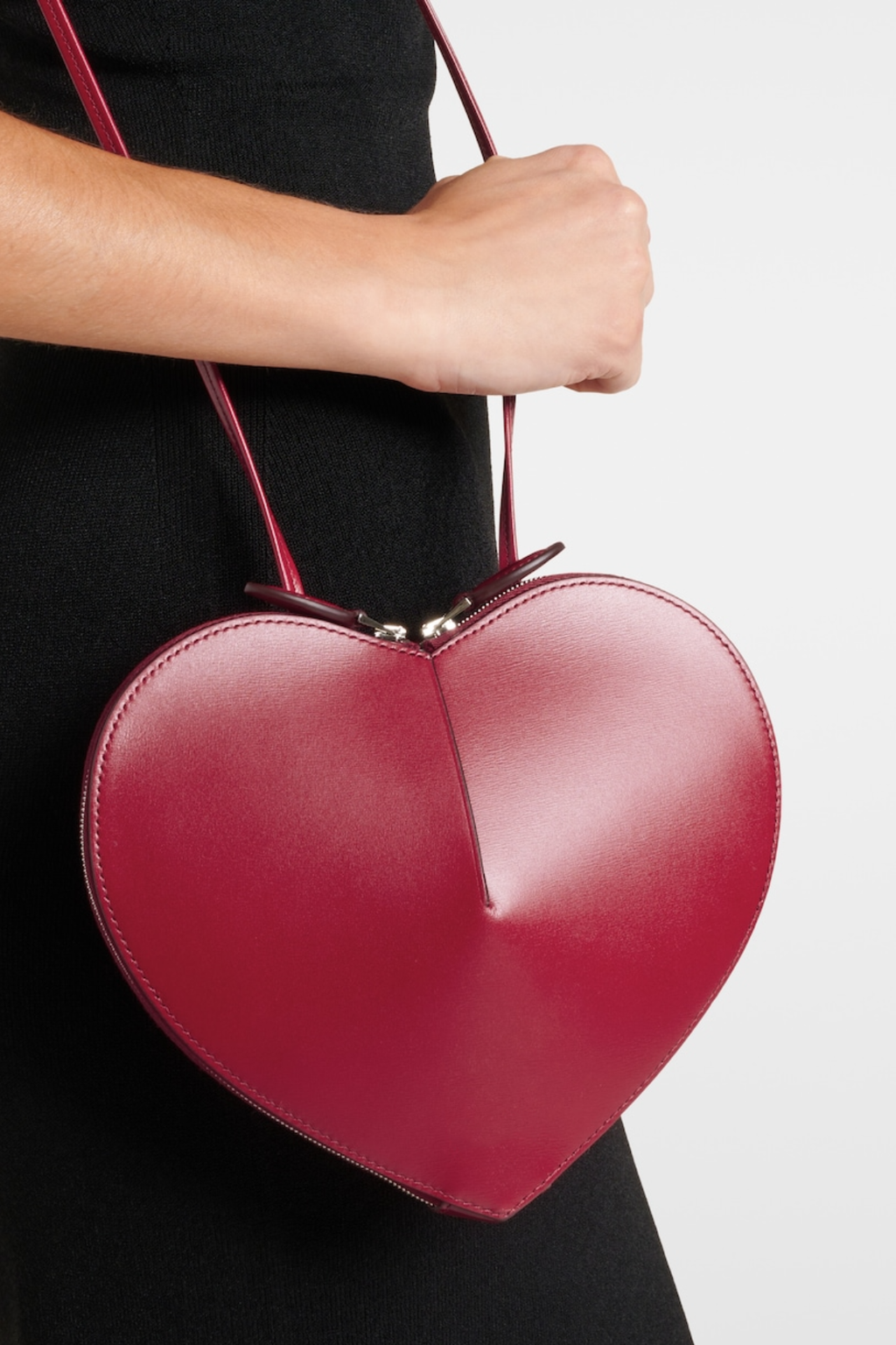 Kyaia Heart Leather Shoulder Bag - Red