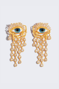 Lacob Eye Teardrops Rhinestone Earrings