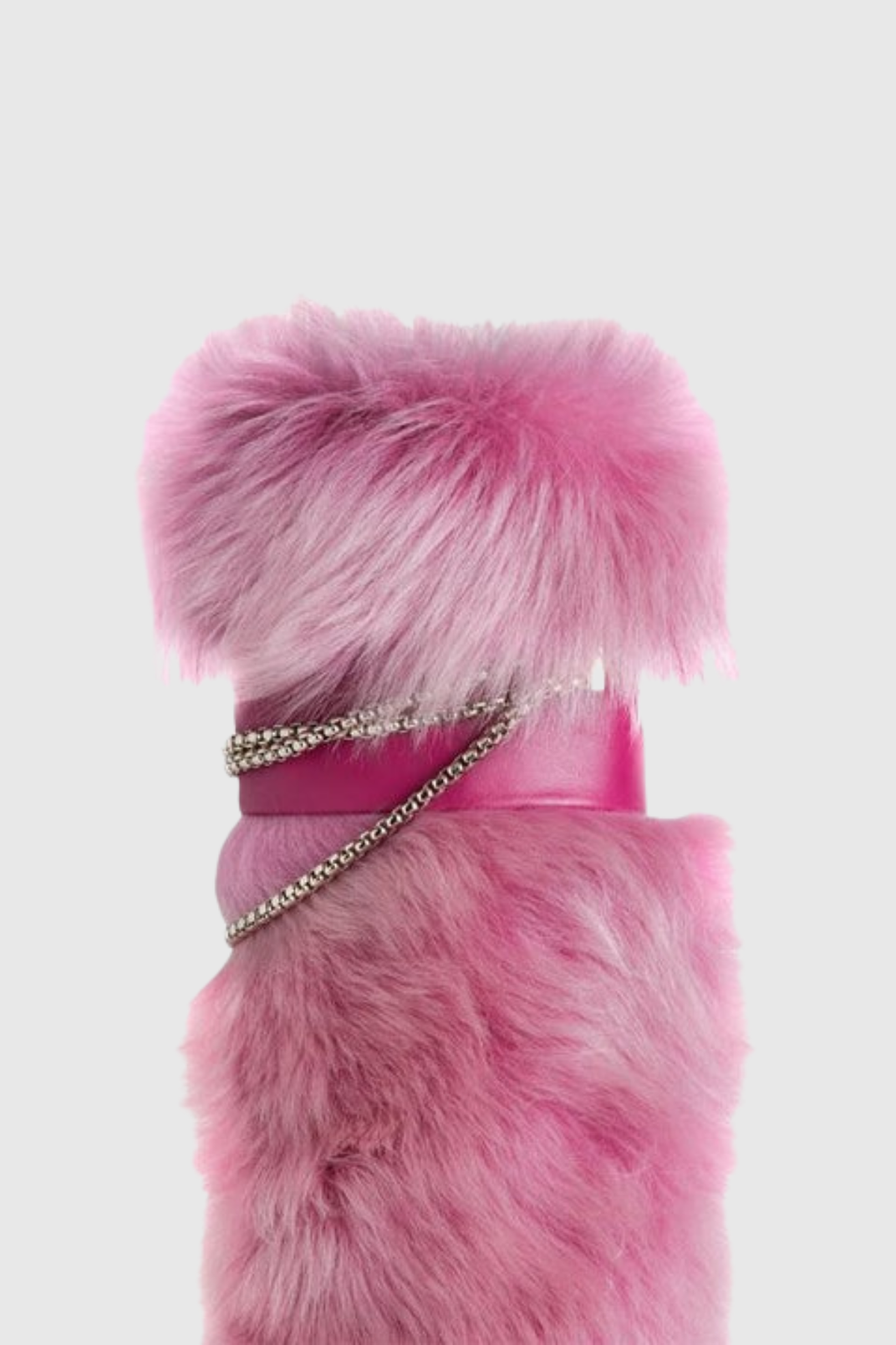 Lamia Faux Fur Knee High Boots - Pink