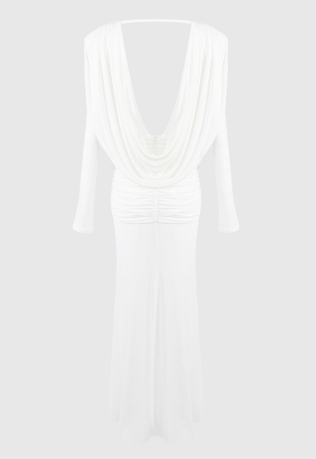 Linus V-neck Draped Backless Maxi Dress