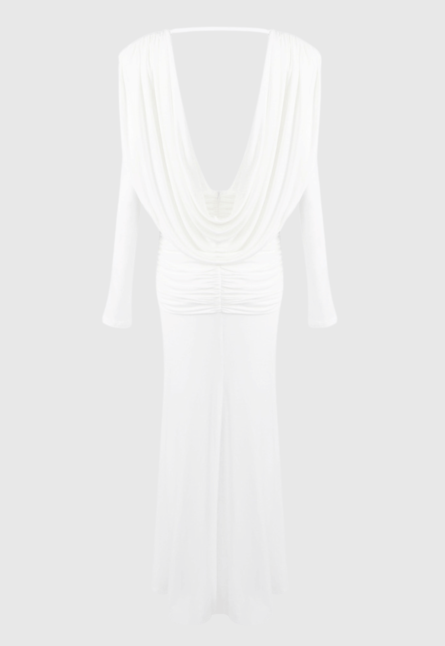 Linus V-neck Draped Backless Maxi Dress