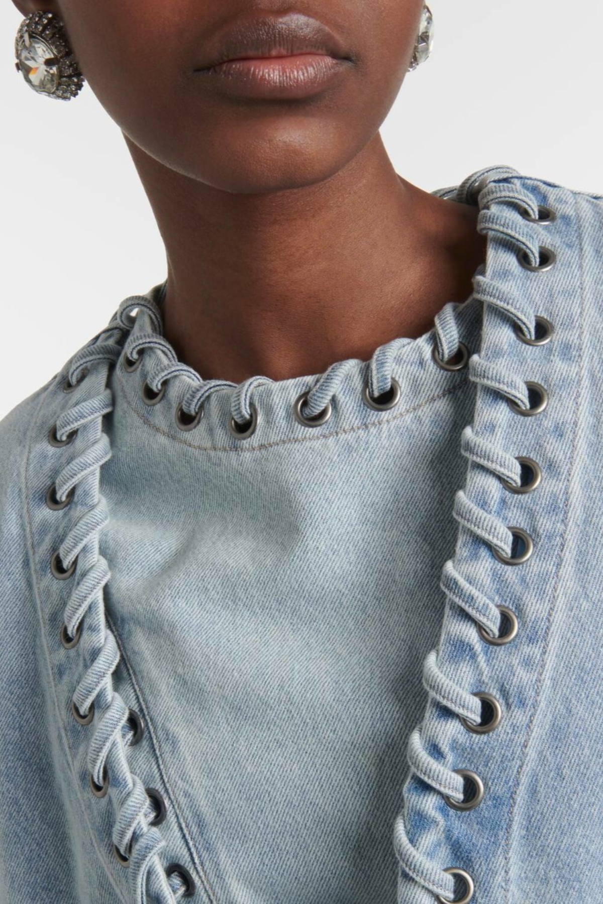 Lopa Lace Up Denim Jacket