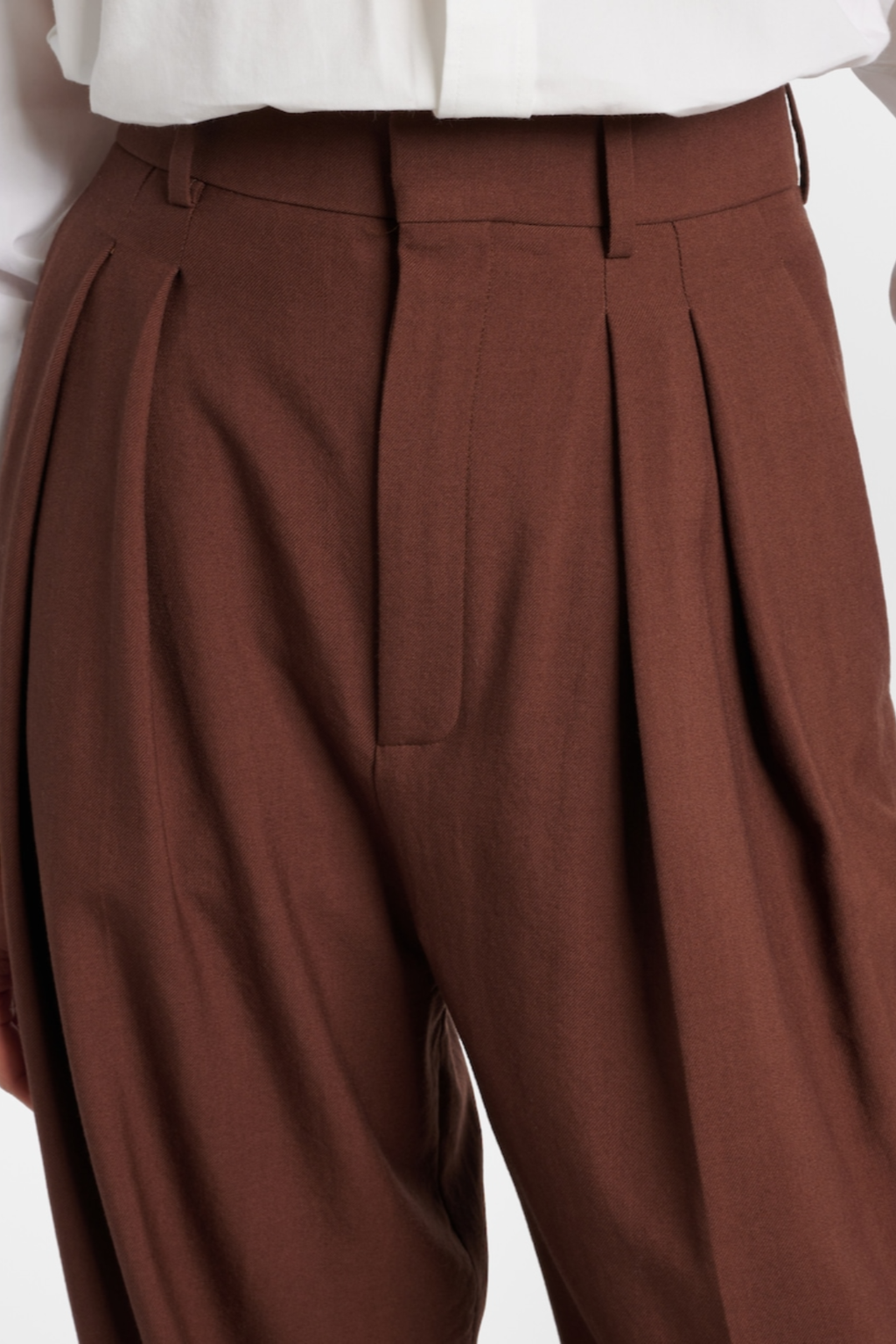 Lorra Double Breasted Wool Blazer - Brown