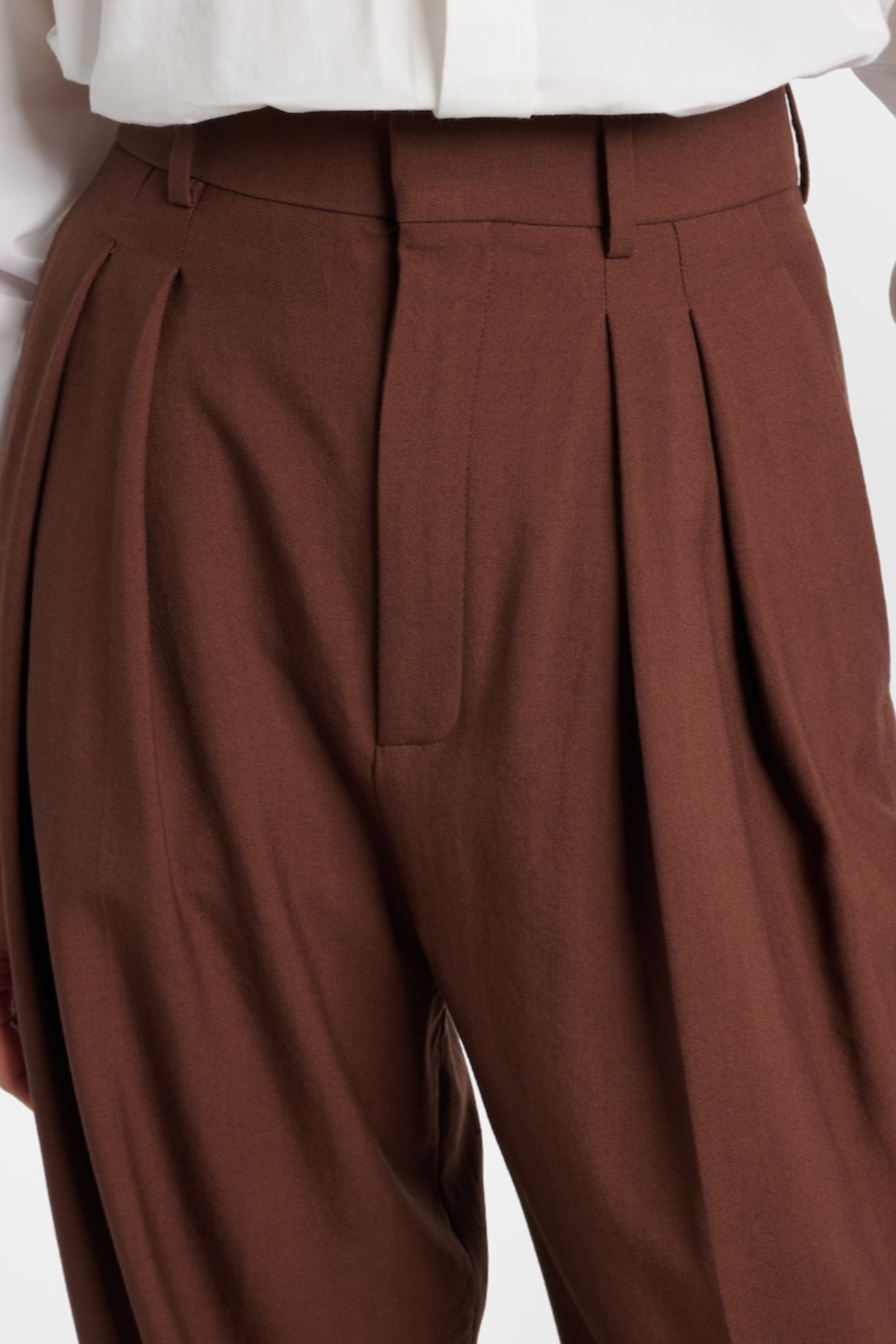 Lorra Double Breasted Wool Blazer - Brown