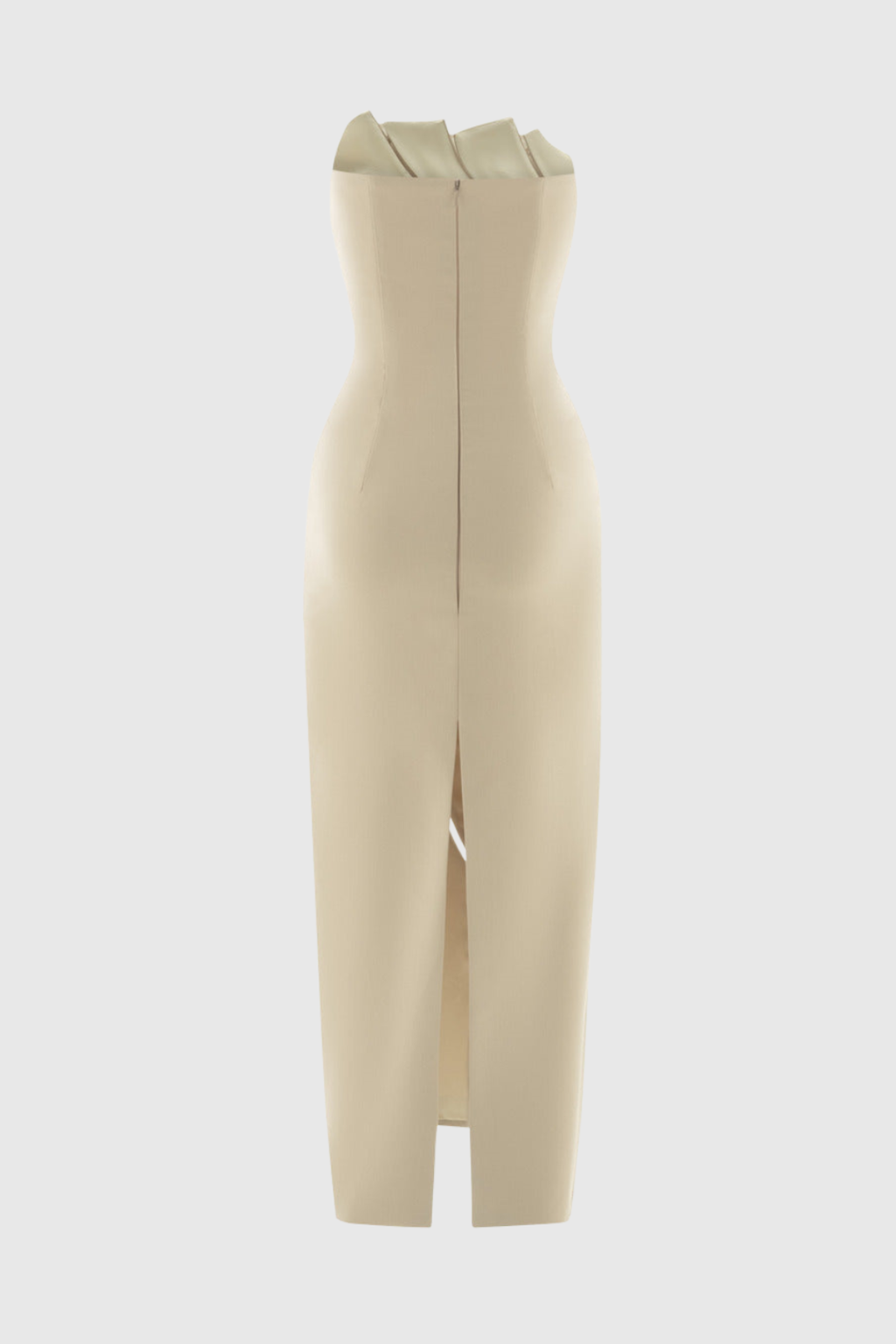 Lusen Strapless Asymmetric Maxi Dress