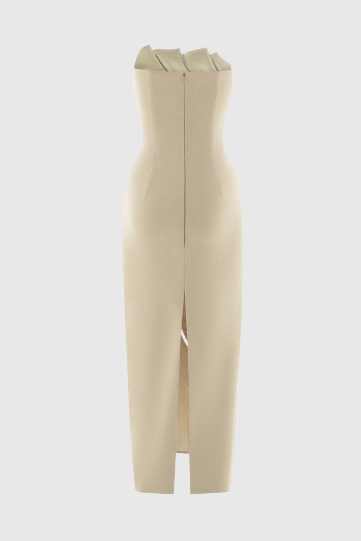 Lusen Strapless Asymmetric Maxi Dress
