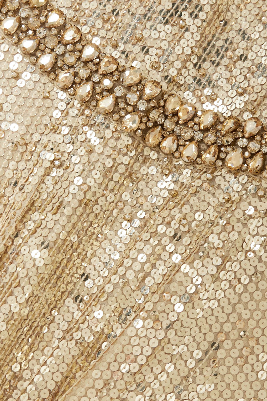 Maret Sequin Embellished Maxi Dress - Gold