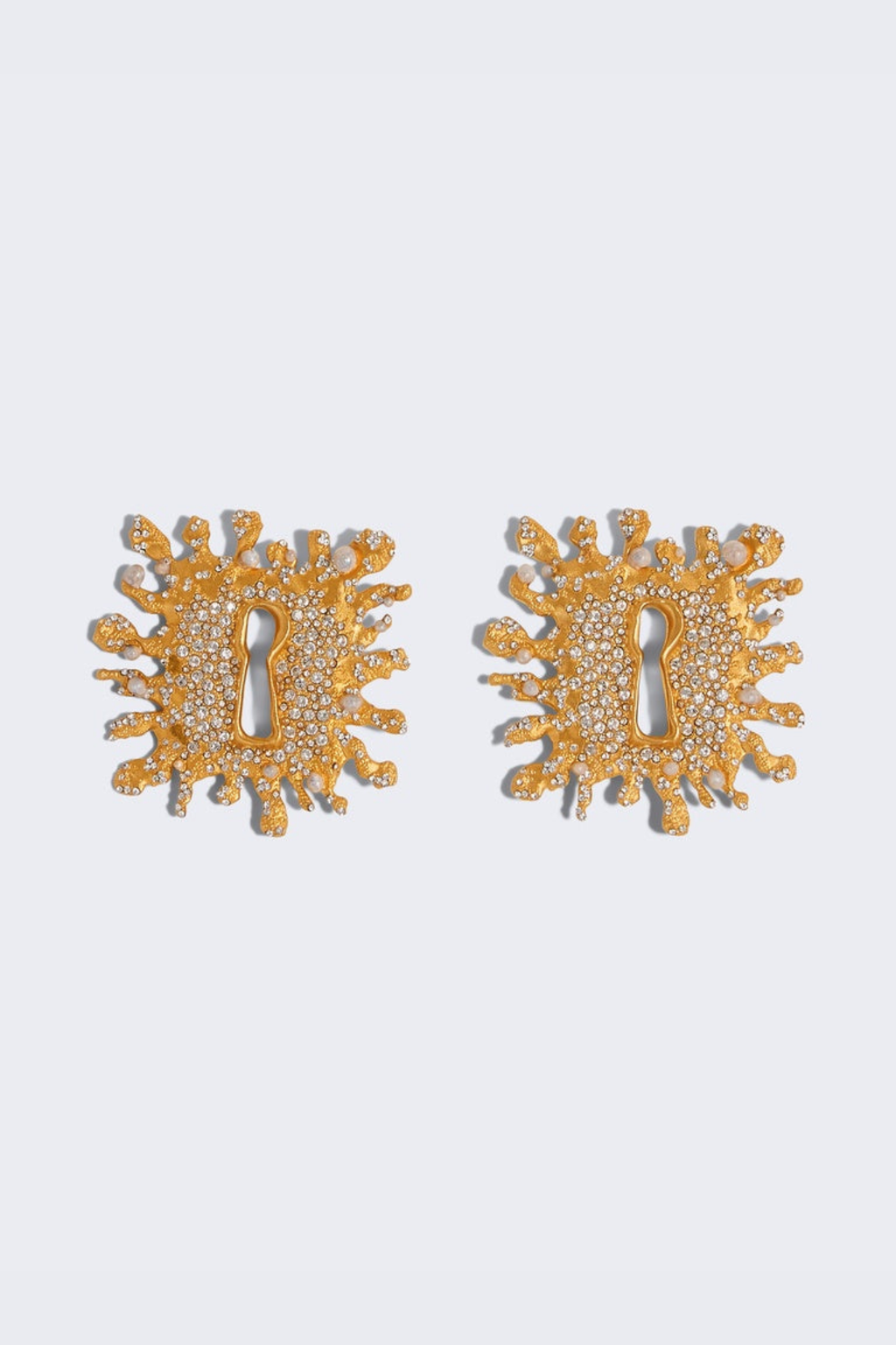 Marino Keyhole Rhinestone Earrings