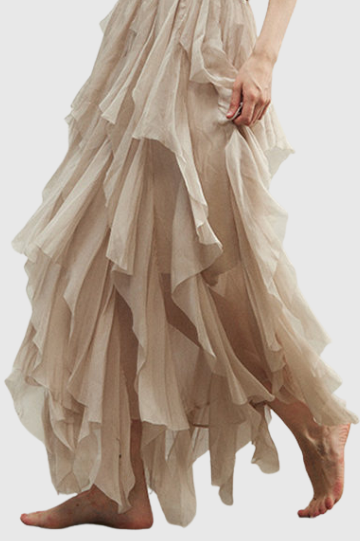 Midora Sleeveless Knit Ruffle Maxi Dress