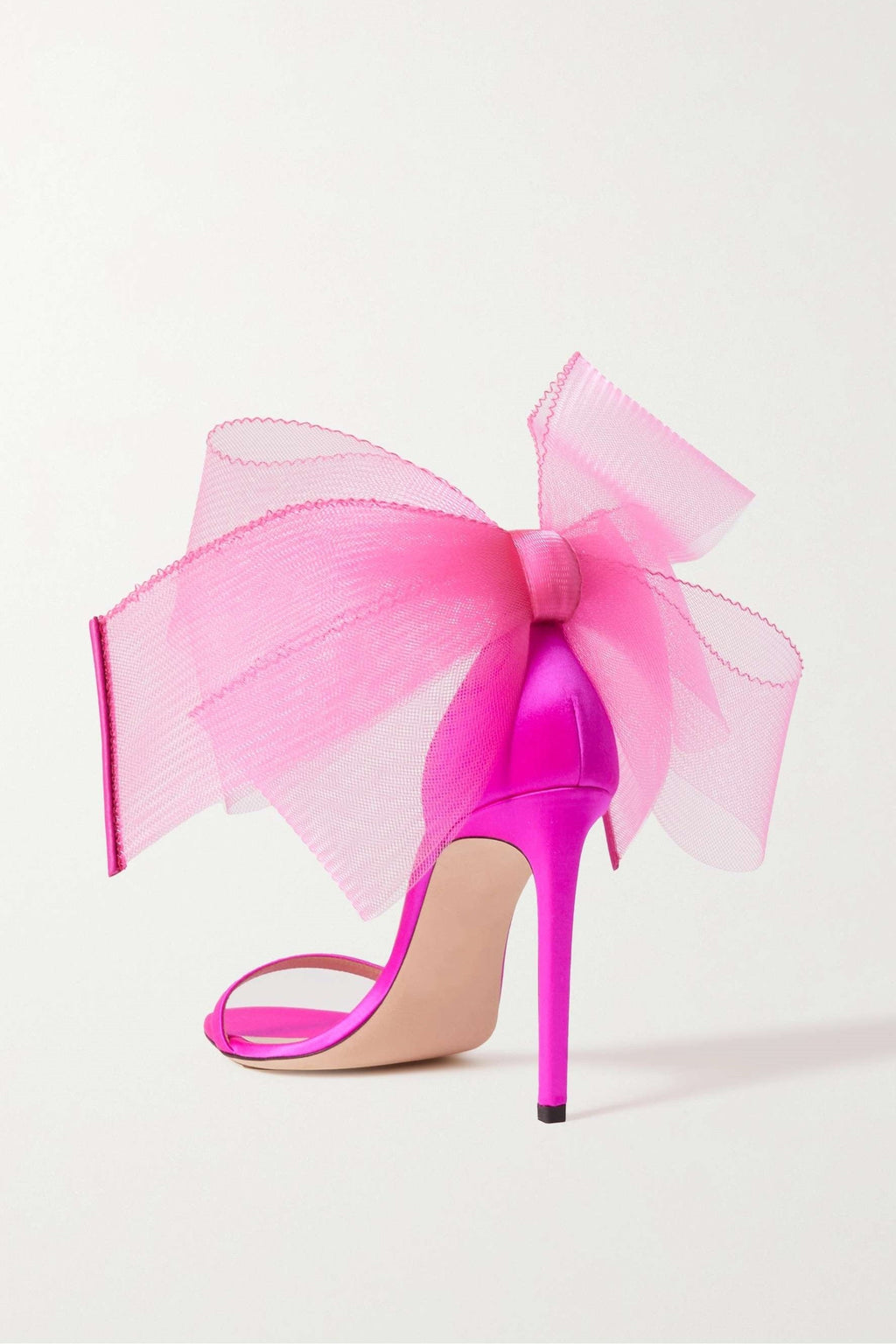 Miranda Bow-embellished Satin Sandals - Pink