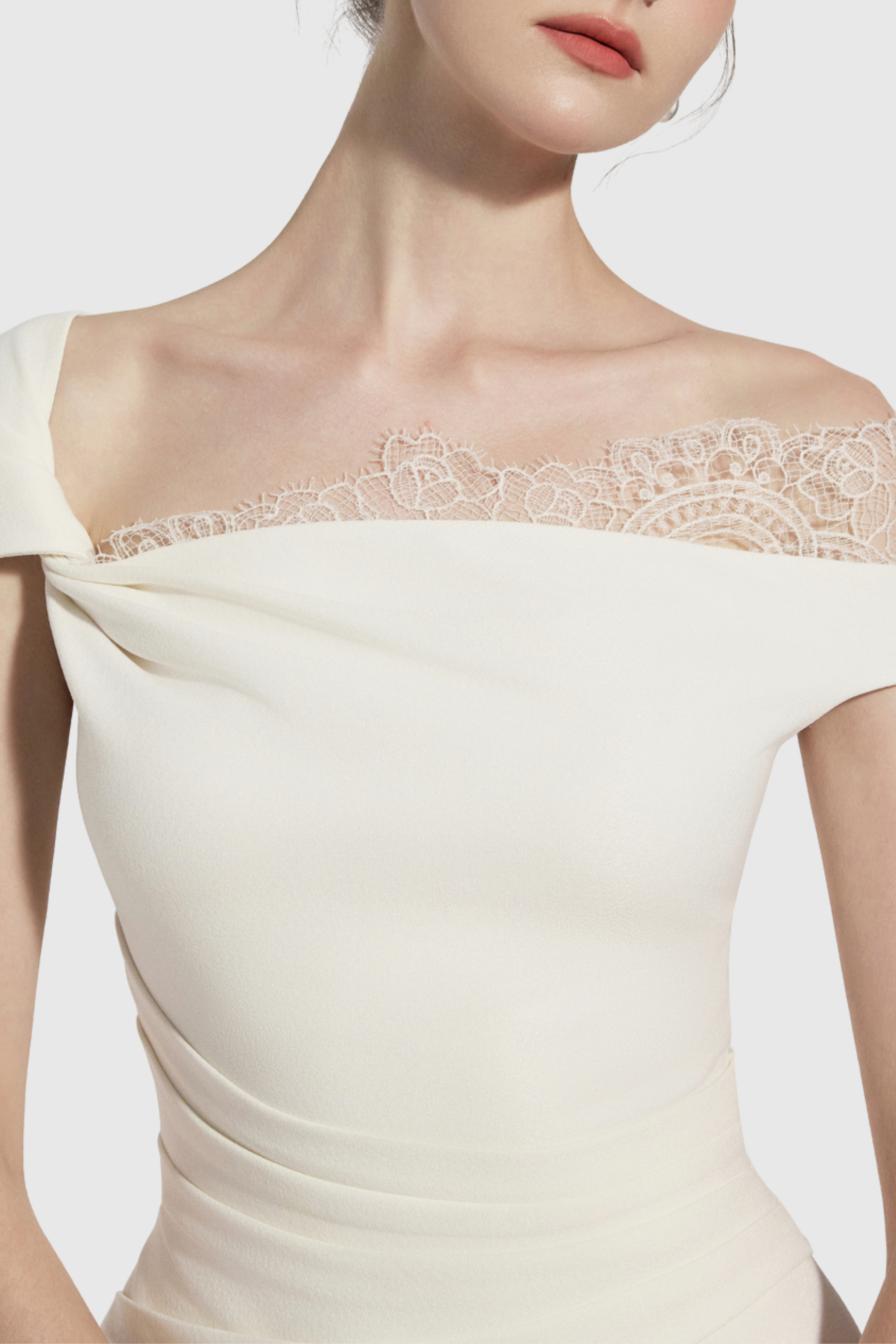 Monika Off Shoulder Lace Midi Dress