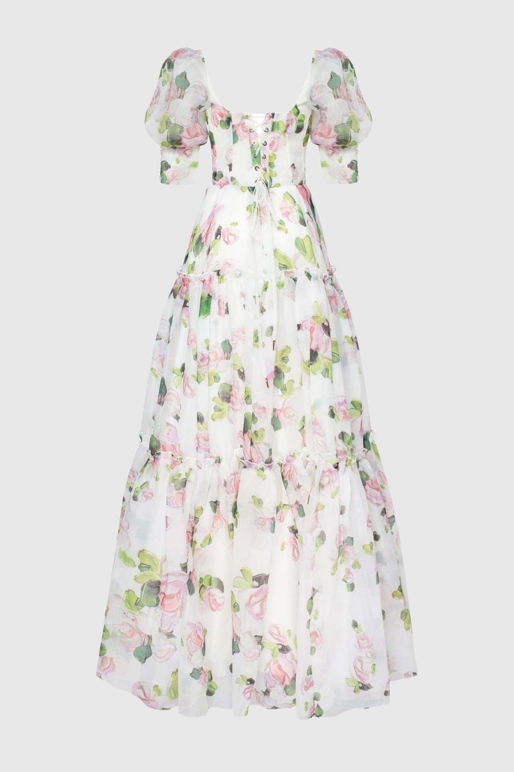 Nana off Shoulder Floral Print Maxi Dress - White