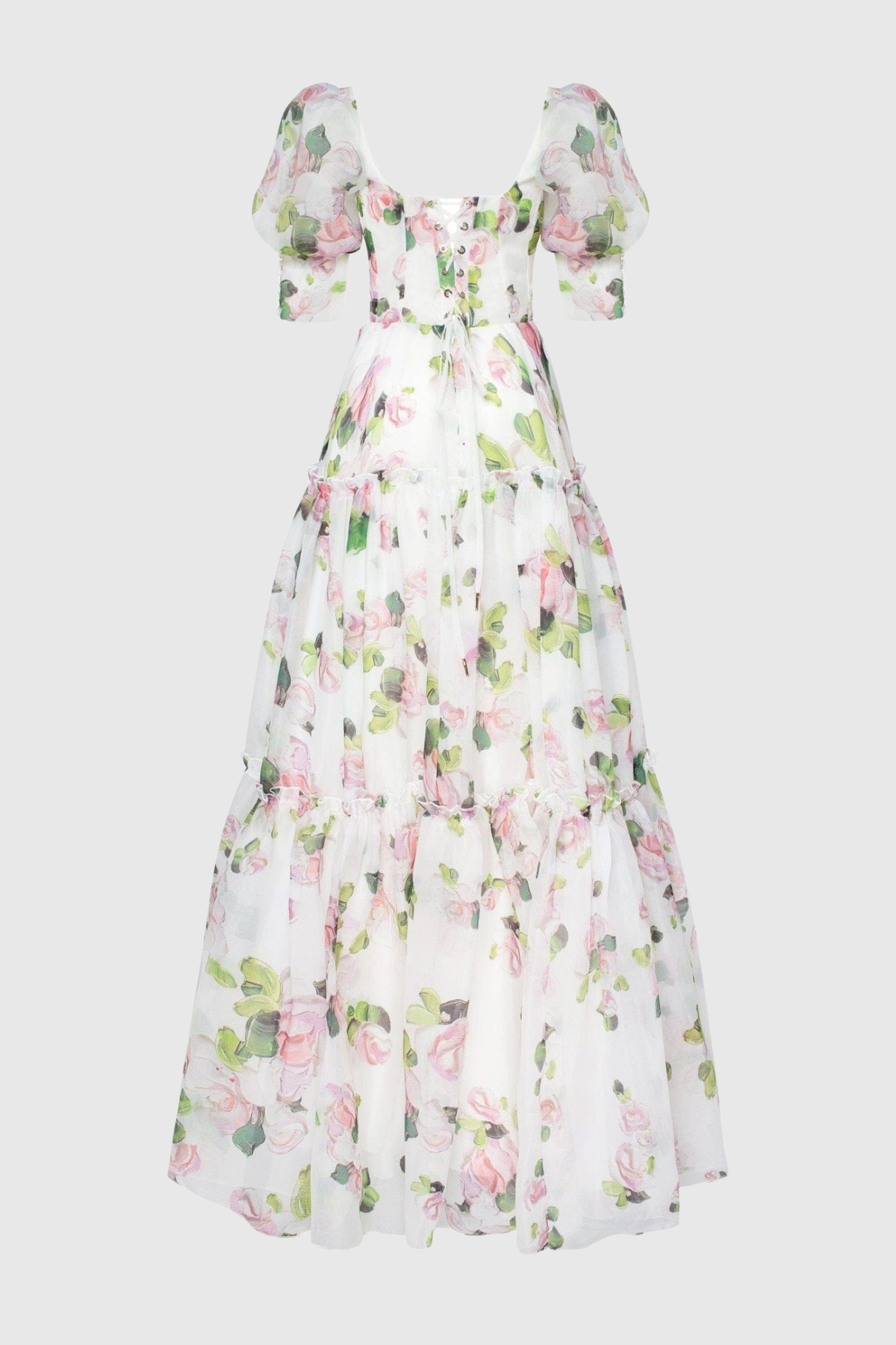 Nana off Shoulder Floral Print Maxi Dress - White