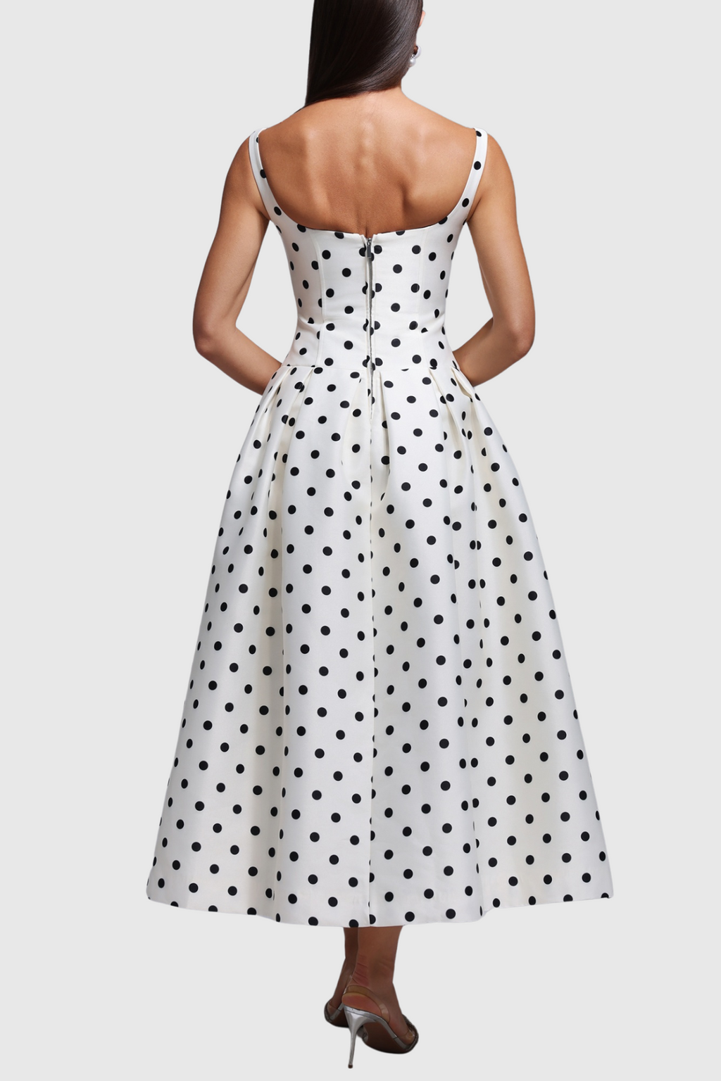 Nataliya Polka Dot Corset Maxi Dress