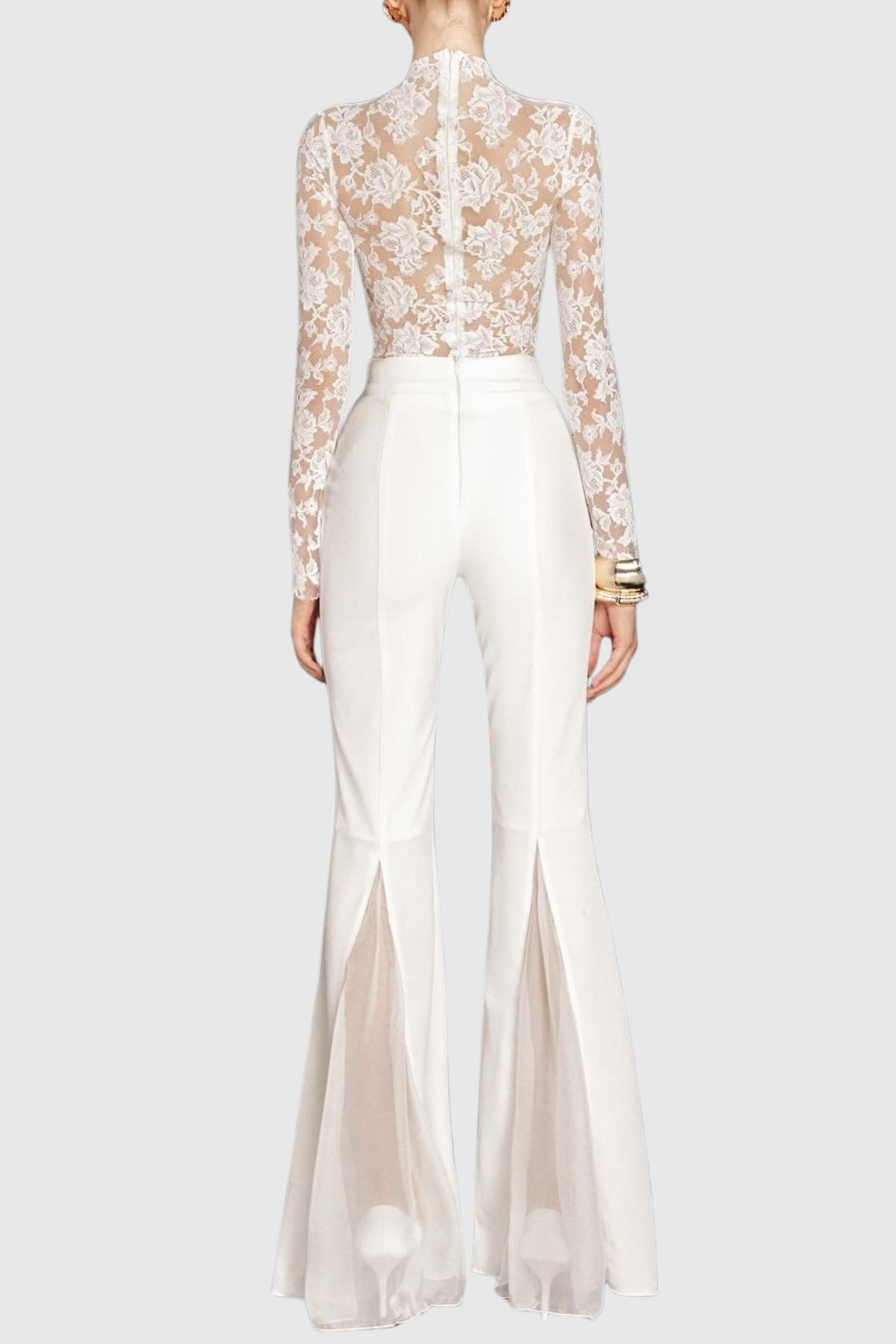 Nyra Floral Lace Top - White