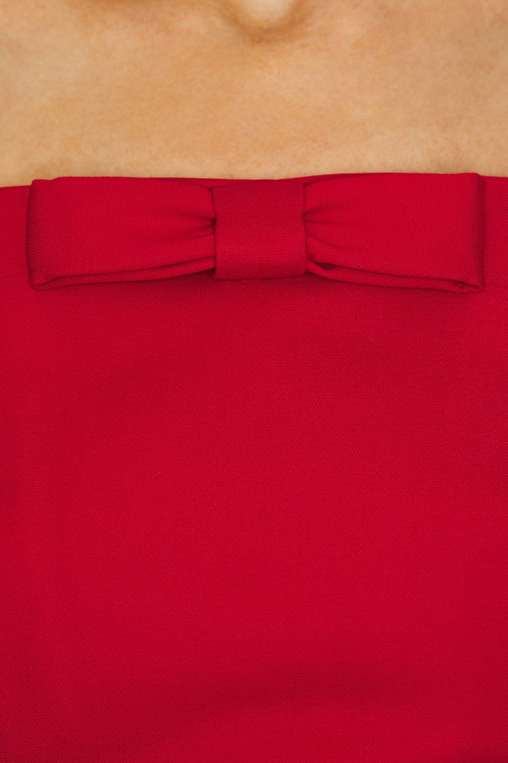 Obozh Bow Strapless Maxi Dress - Red