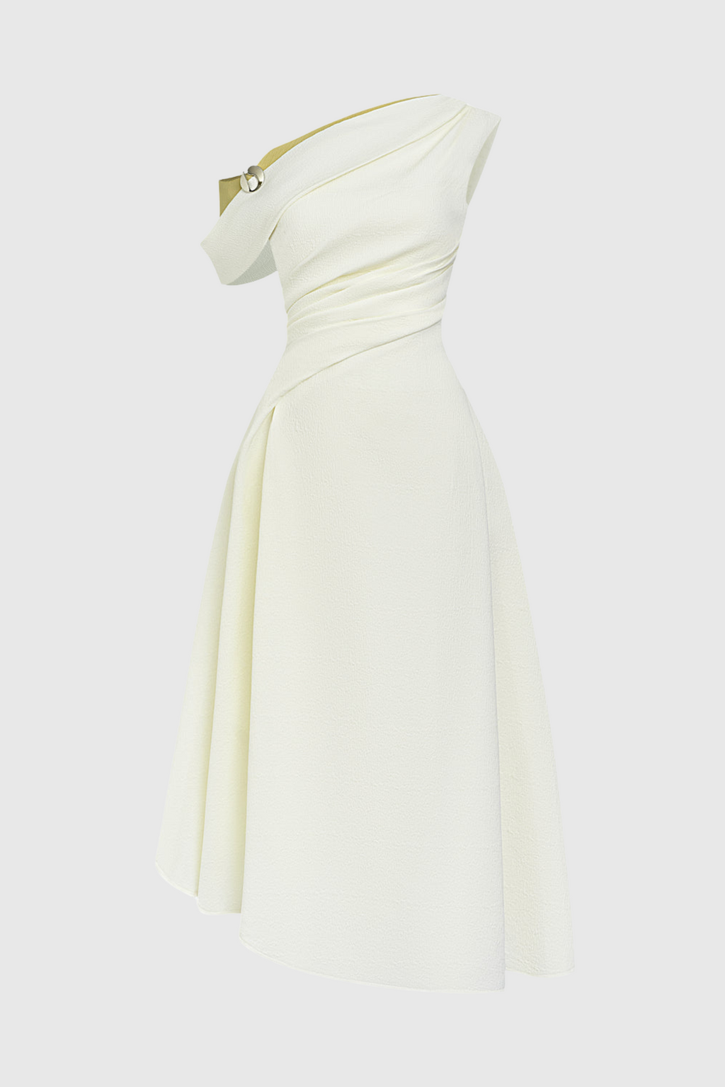 Odete Off Shoulder Ruched Midi Dress