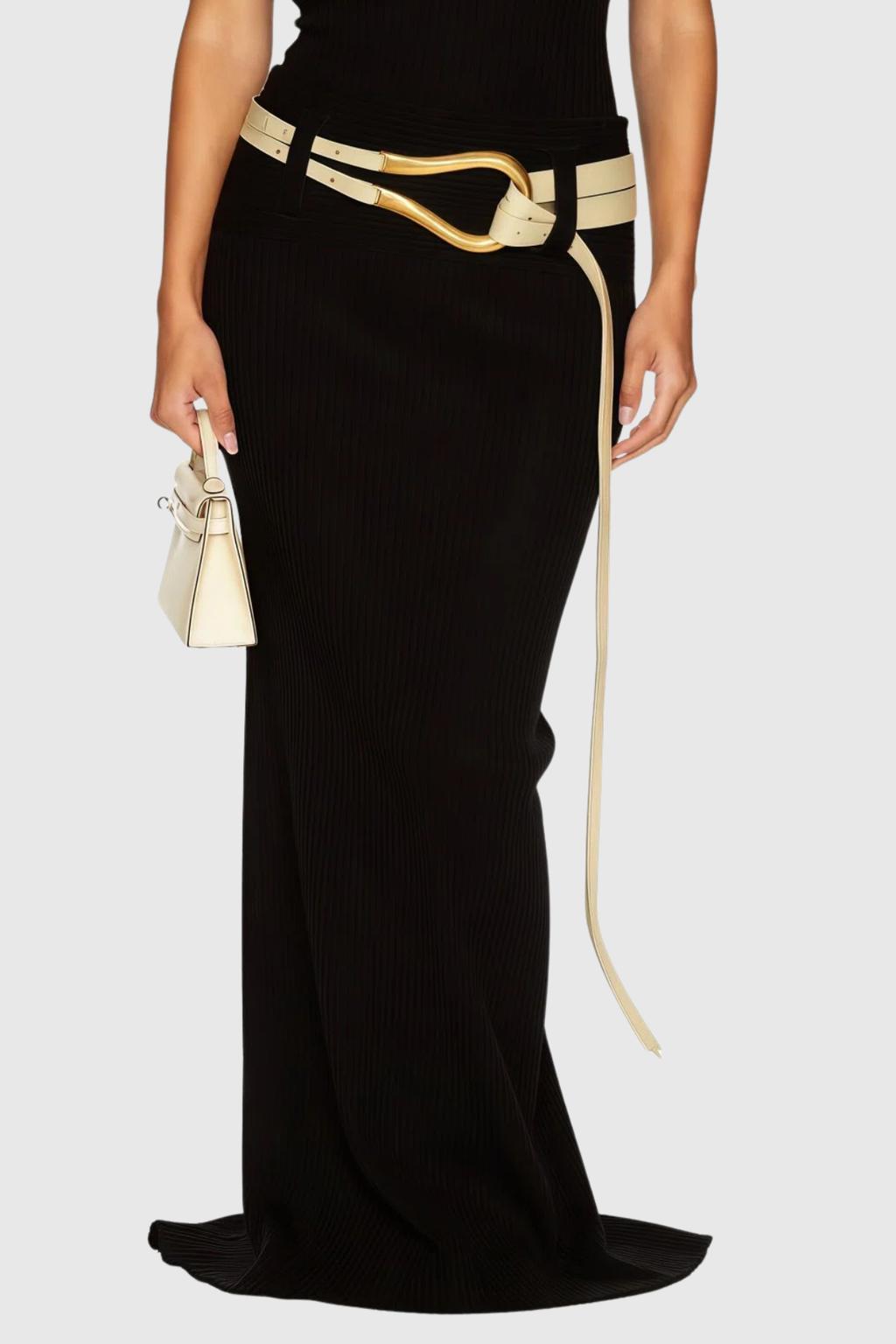 Olenna Knit Maxi Skirt - Black