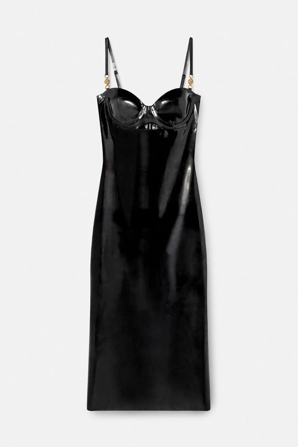 Oscera Latex Cutout Midi Dress