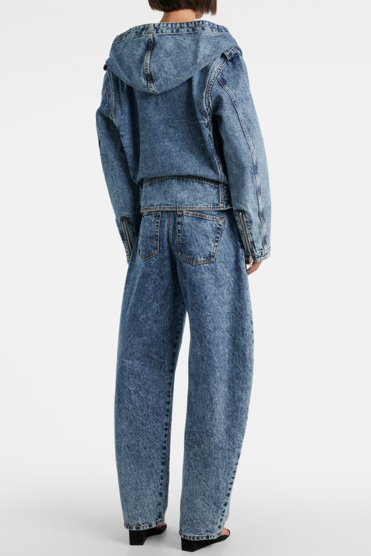 Pamina Belted Hooded Denim Jacket