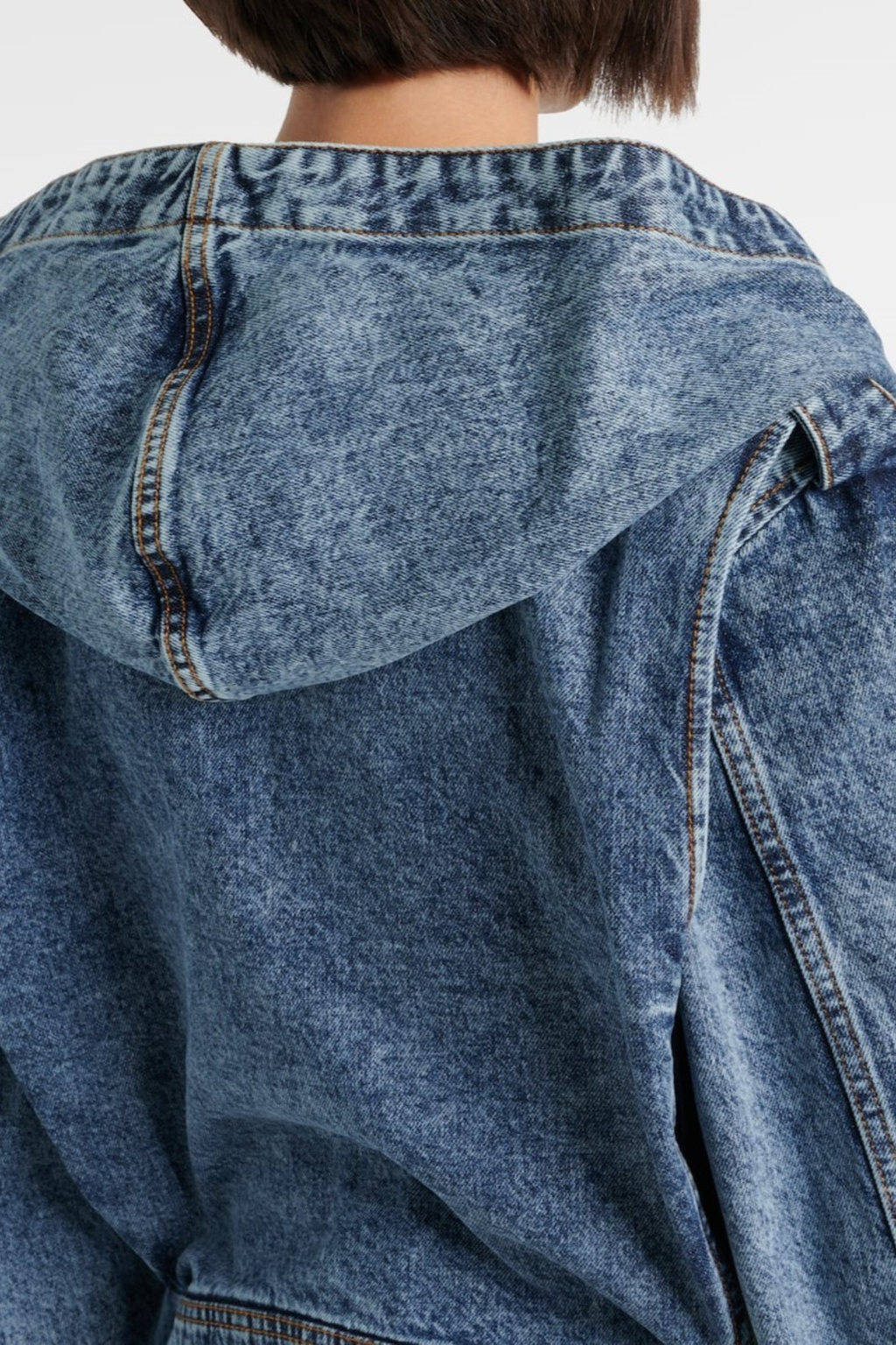 Pamina Belted Hooded Denim Jacket