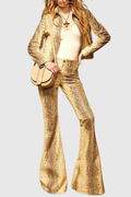 Panka Leather Snake Print Jacket