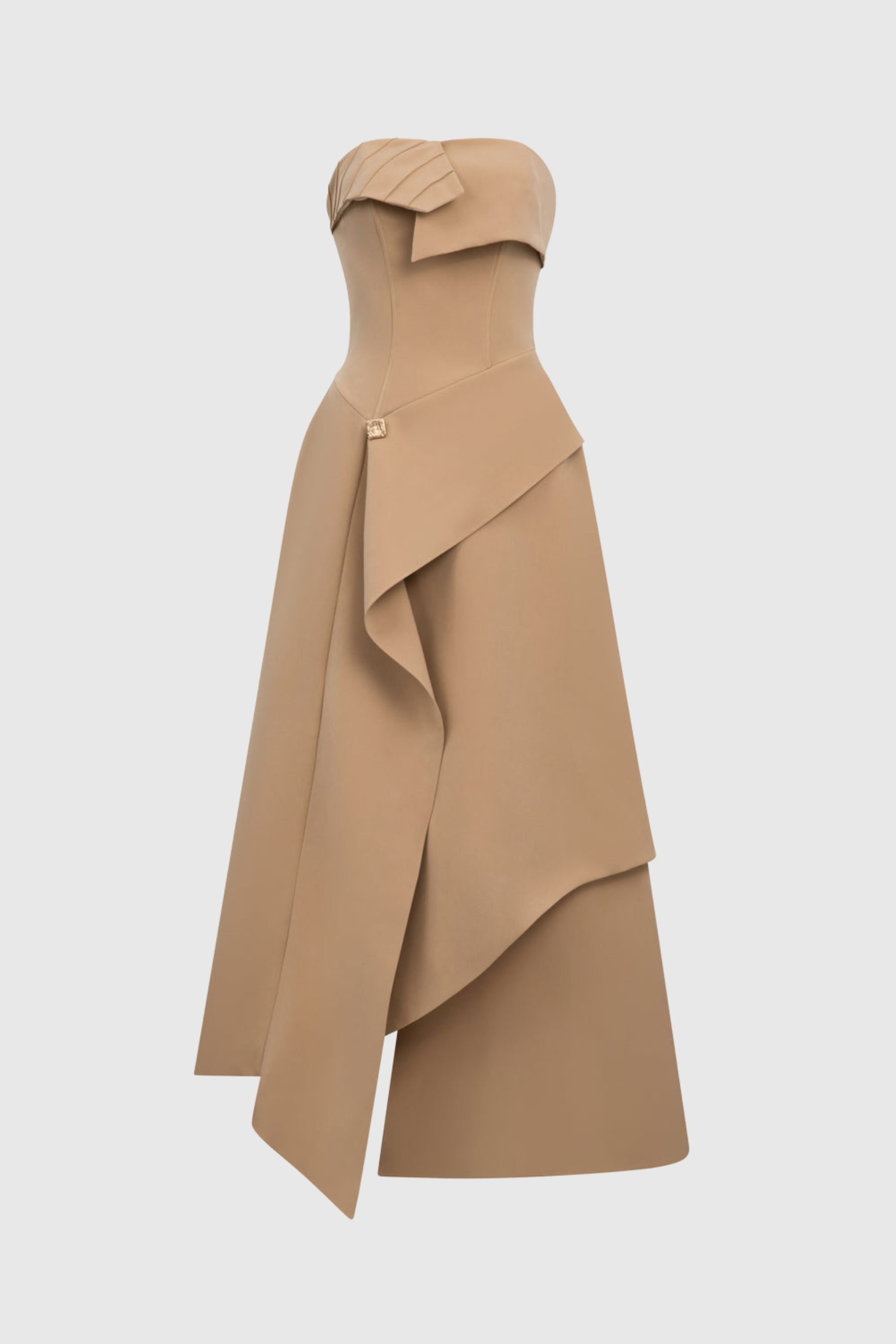 Pavlo Asymmetrical Strapless Midi Dress