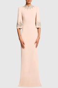 Pulosa Crystal Embellished Maxi Dress - Pink