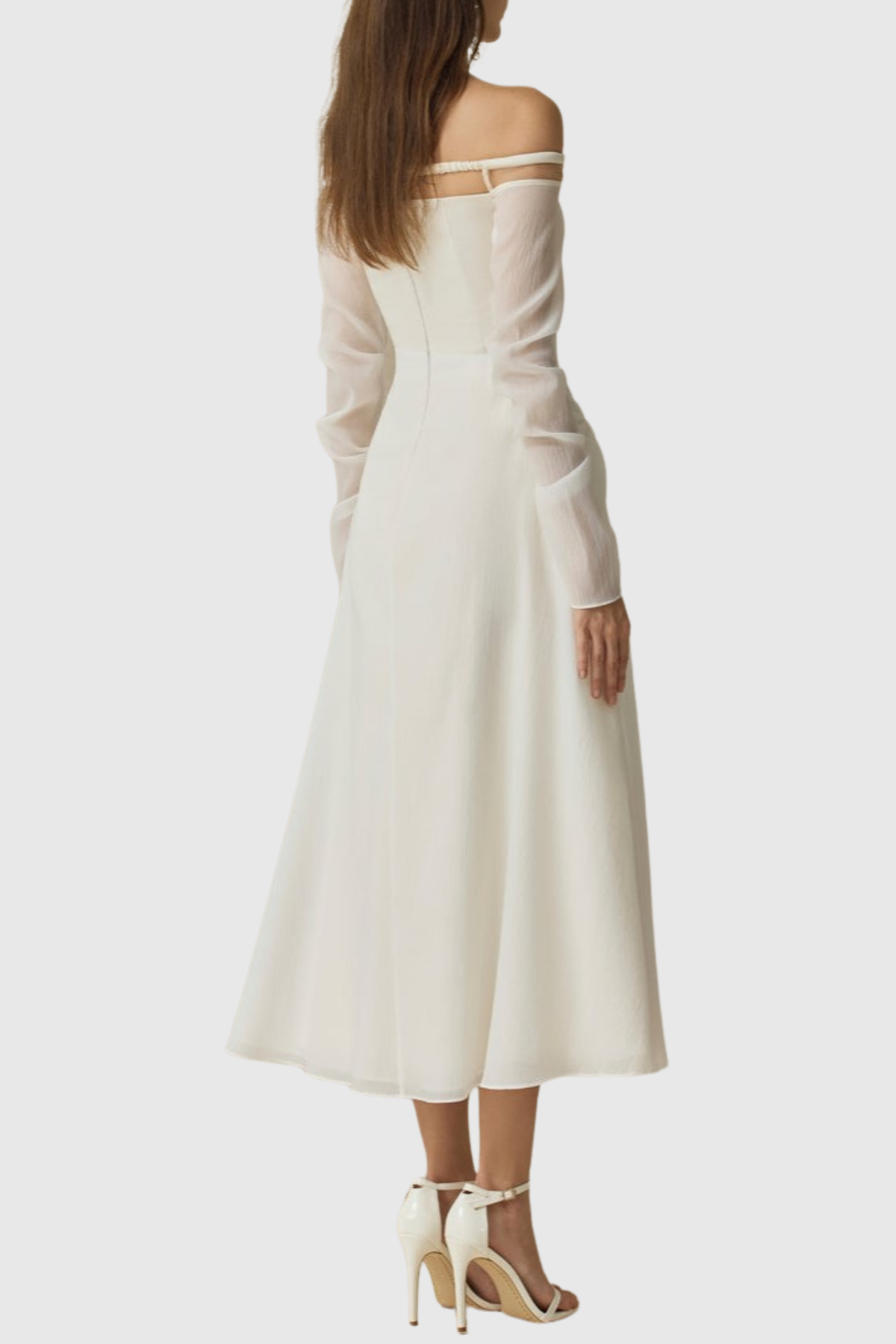 Renaa Off Shoulder Twisted Midi Dress