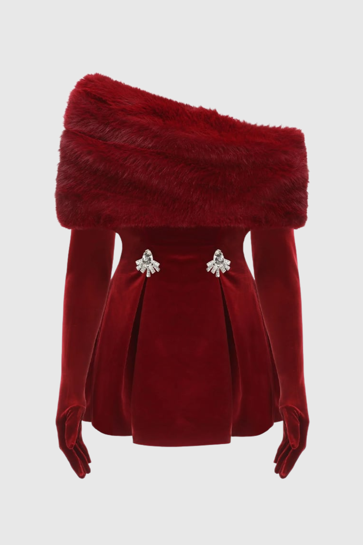 Roqua Off Shoulder Velvet Mini Dress