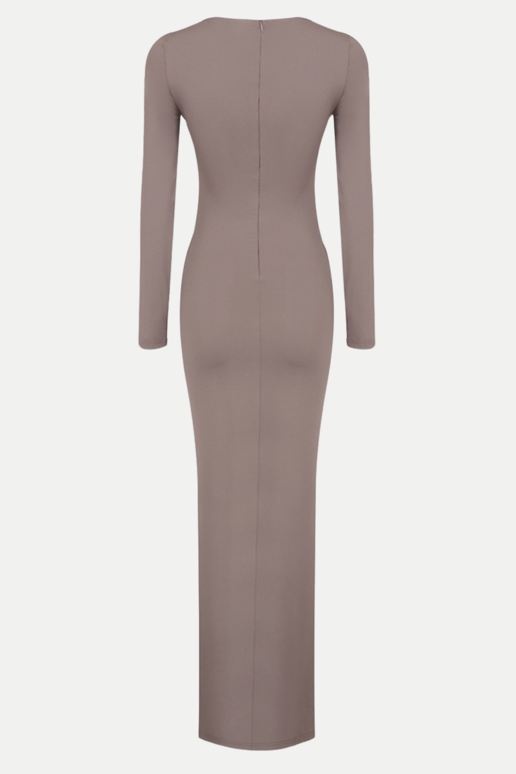 Rosalba Ruched Long Sleeve Maxi Dress - Khaki