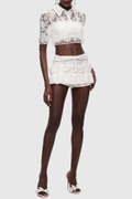Rotia Lace Top & Bow Skirt Set