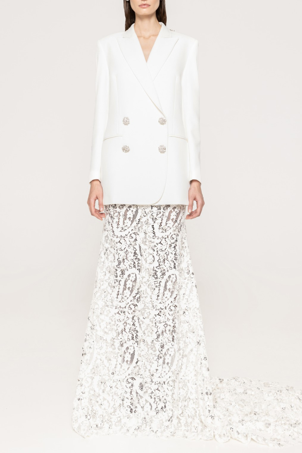 Rumia Crystal Embellished Backless Blazer