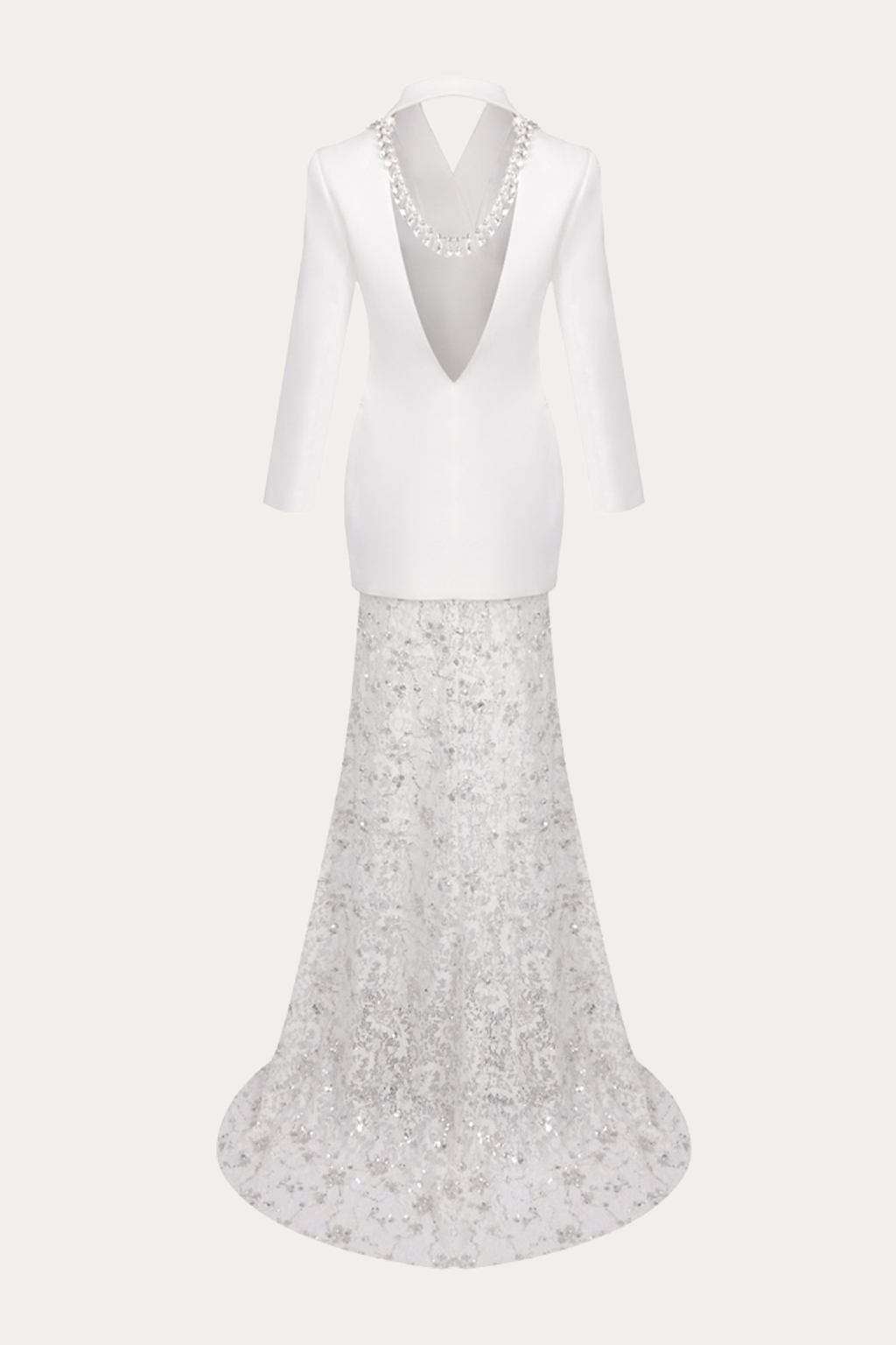 Rumia Crystal Embellished Backless Blazer